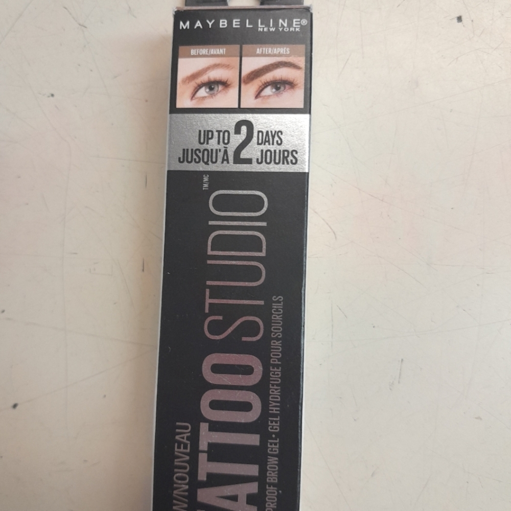 Maybelline New Tattoo Sudio Waterproof Brow Gel new in box.